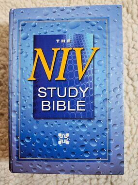 NIV Study Bible Zondervan Hardcover Blue Reference Study Bible With Maps Charts